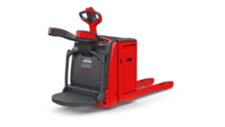 Låglyftaren T20 – T25 AP N från Linde Material Handling Låglyftaren T20 – T25 AP N från Linde Material Handling med utfällbar, fjädrande ståplattform