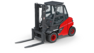 En elektrisk motviktstruck i serien E60–E80 från Linde