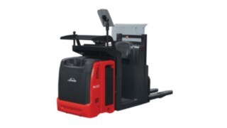 Den låglyftande plocktrucken N20 Vi/VLi har en förarplats som kan hissas upp.