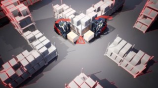 myLinde analyserar data från Safety Guard i syfte att identifiera säkerhetsrisker, optimera interna flöden och öka produktiviteten. Animerad video visar risker med korsningar i lagerlokalen
