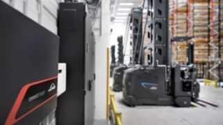 Linde connect:charger i arbete på Arvato. Linde connect:charger