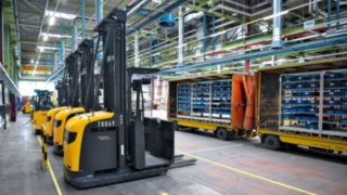 Lindetruck i arbete hos Heidelberger Druckmaschinen AG Lindetruck i arbete hos Heidelberger Druckmaschinen AG