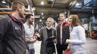 Production meeting at Linde Material Handling Production meeting at Linde Material Handling