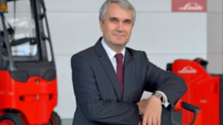 Christophe Lautray, ordförande för European Federation of Materials Handling and Storage Equipment (FEM) och styrelsemedlem (CSO) på Linde Material Handling.