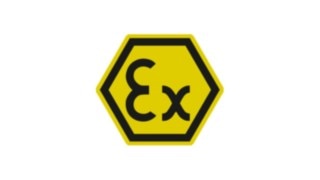 Varningsskylt om explosionsskydd i ATEX-zoner Varningsskylt om explosionsskydd i ATEX-zoner