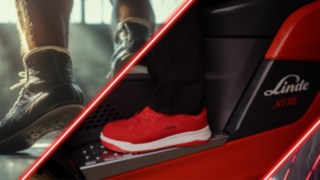 Ergonomiskt insteg i en elektrisk motviktstruck Ergonomiskt insteg i en elektrisk motviktstruck