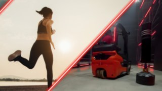 Trehjuls elektrisk motviktstruck med roterande boggi-styraxel från Linde Material Handling Trehjuls elektrisk motviktstruck med roterande boggi-styraxel från Linde Material Handling