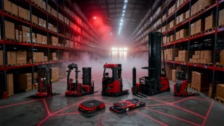 Produktportfolio automatiserade truckar från Linde Material Handling