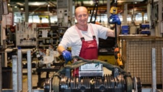 Produktionsarbetare på Linde i Aschaffenburg