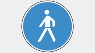 Skylt för fotgängare Skylt för fotgängare